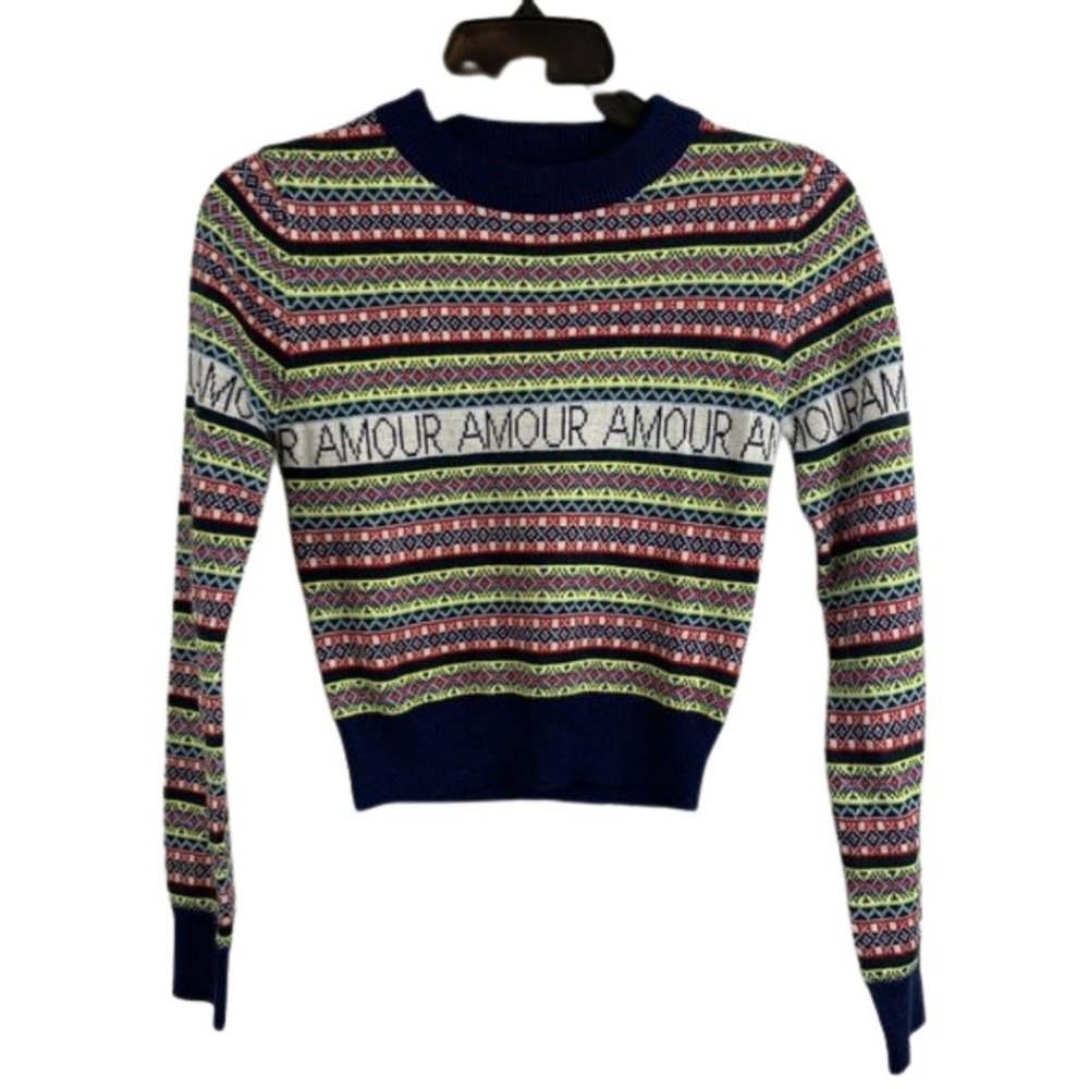 Topshop Women’s Amour Cropped Sweater. Says size 2, more like 00